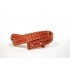  bracelet cuir double tour orange