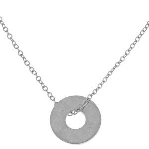 Collier cible sur chaine argent