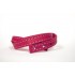  bracelet cuir double tour rose framboise