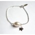 bracelet perle eau douce sur chaine