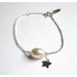 bracelet perle eau douce sur chaine