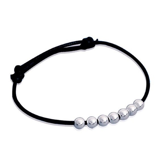 bracelet petites billes argent