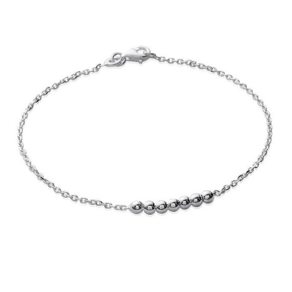 bracelet billes argent
