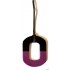 Collier en corne laqué OVALE rose fuchsia