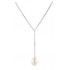 Collier goutte blanche sur chaine