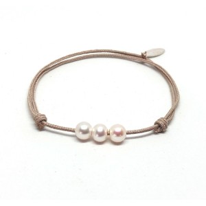 bracelet 3 perles rondes
