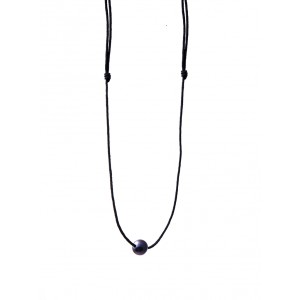 Collier 1 perle de culture noire