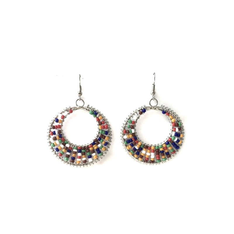 Boucles d'oreilles en perles de rocaille 