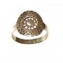 Bague rosace argent