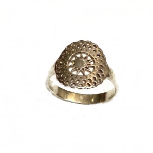 Bague rosace argent