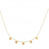 Collier pastilles martelées plaqué or
