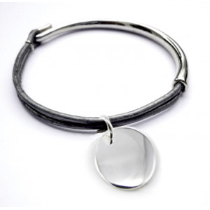 bracelet jonc 1 méd. argent