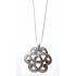 collier arabesque gravé argent sur chaine "boule"