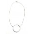 Collier grand anneau argent