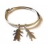 bracelet jonc 2 figurines argent 