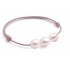 bracelet 3 perles rosées